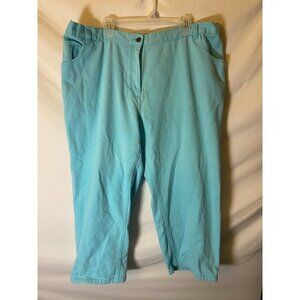 - Mainstreet Blues Womens Plus Petite 30WP 30W Blue Teal Stretch Jeans 4X